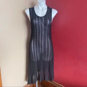 Pea in the Pod Black Crochet Slip Dress NWT Size Large